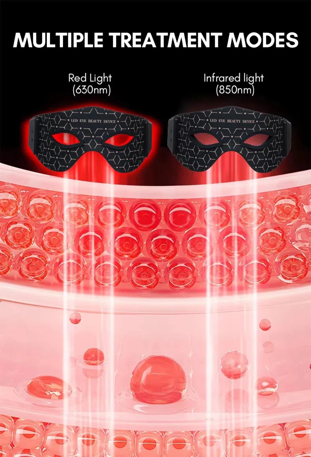 LED Red Light Therapy Eye Mask Device